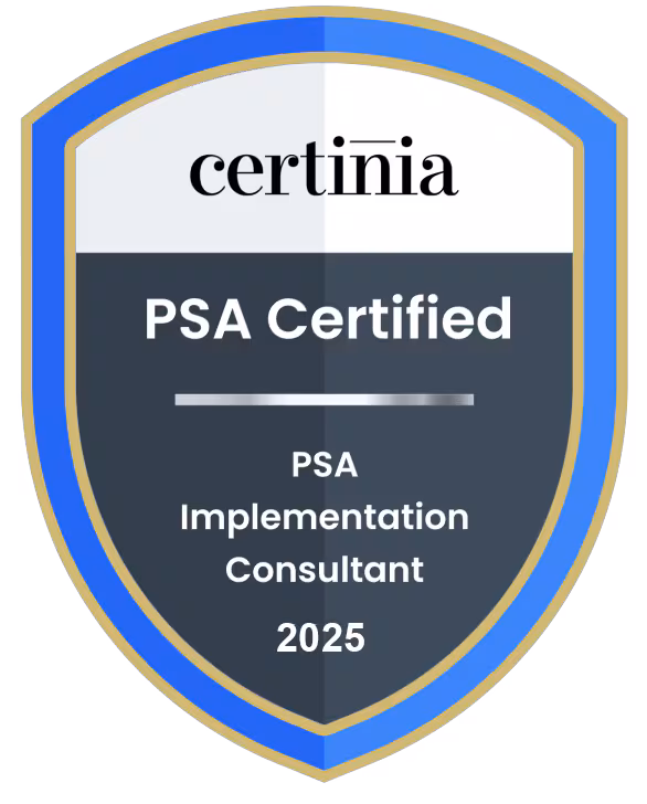 Certinia ERP PSA Certified